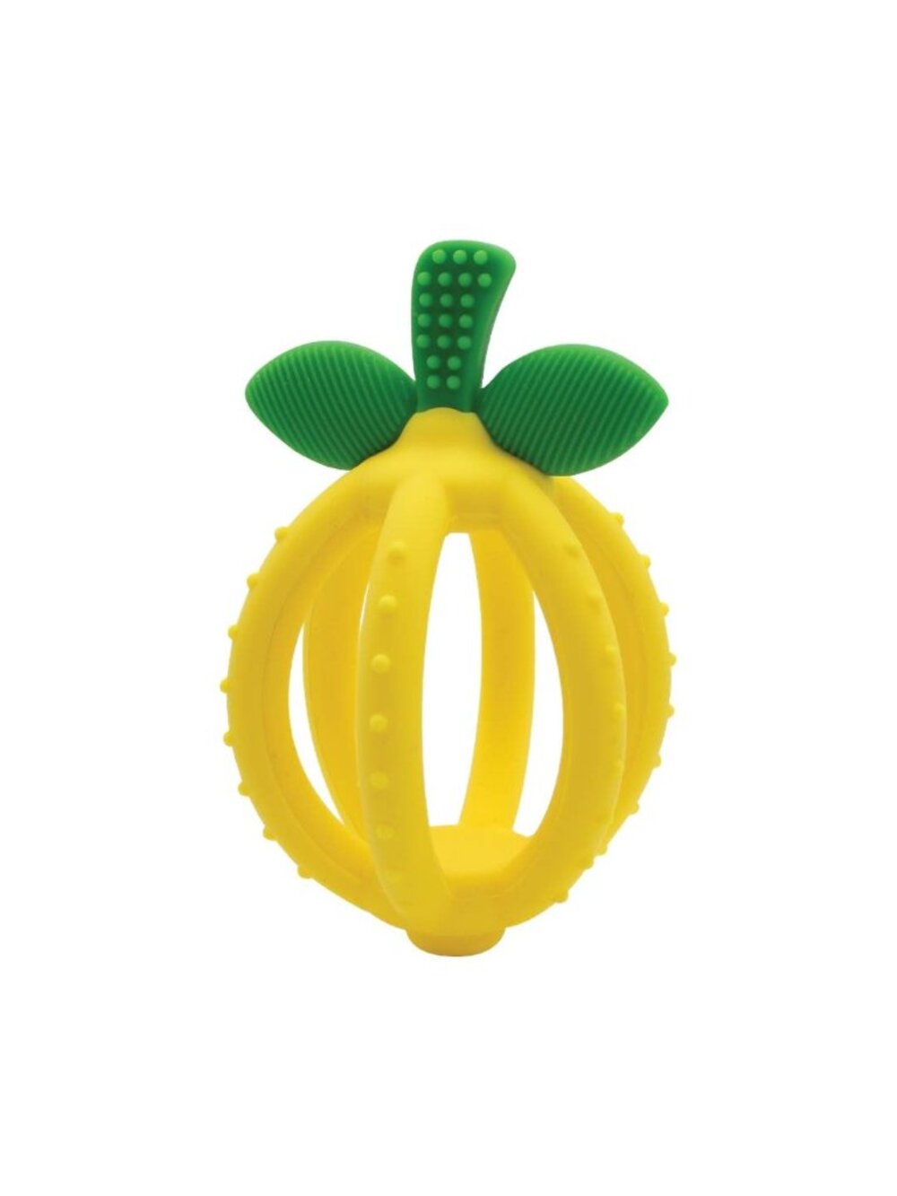 Bitzy Biter Baby Teething Ball Lemon Baby NEW Teether Yellow NIB
